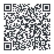 Black and white QR code with square pattern