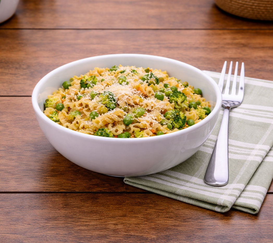 Pasta Peas Broccoliandgrated Cheese