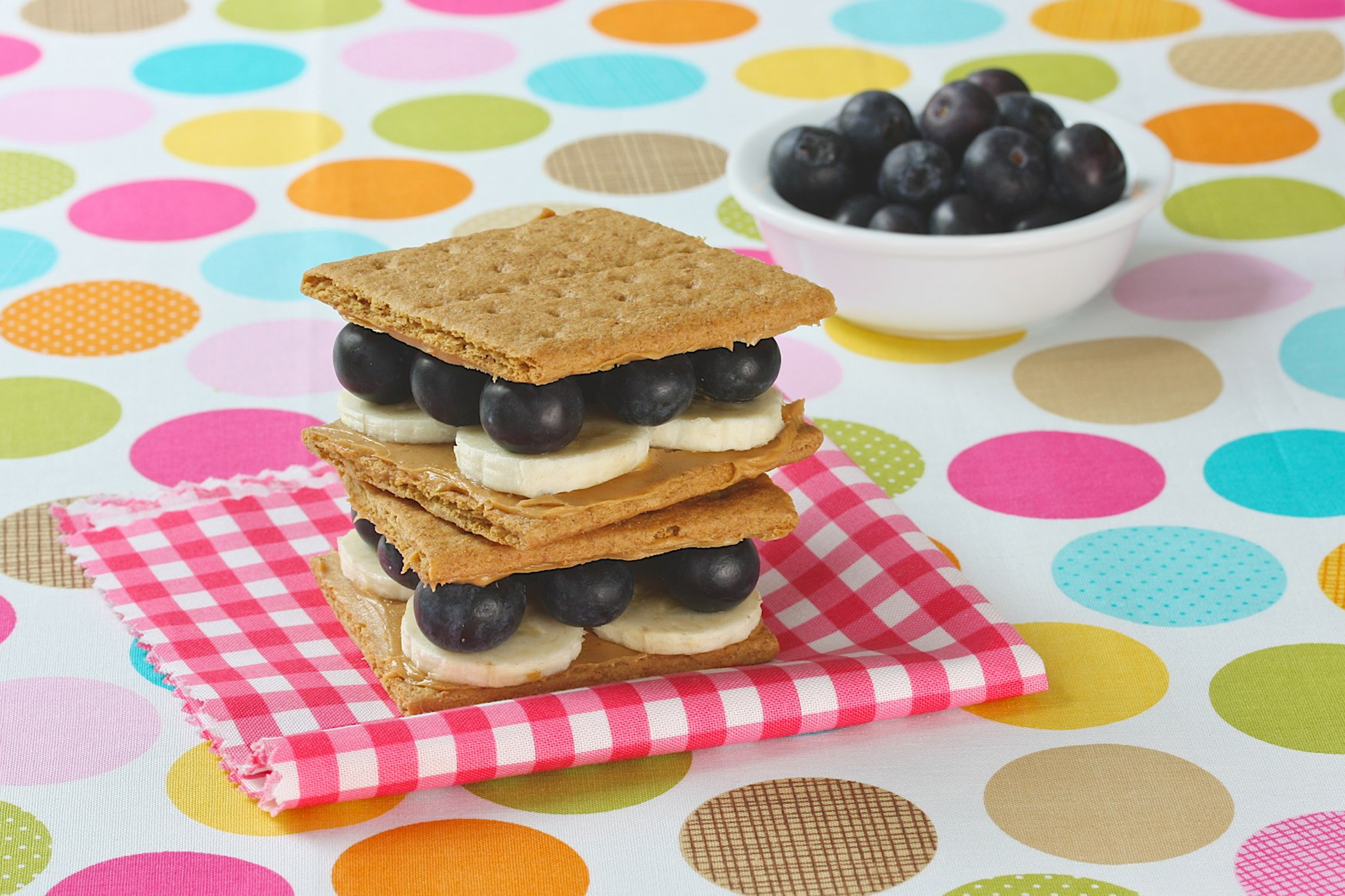 S’mores de banana y arándanos