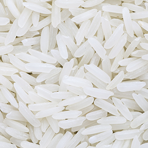 White rice grains in close-up view