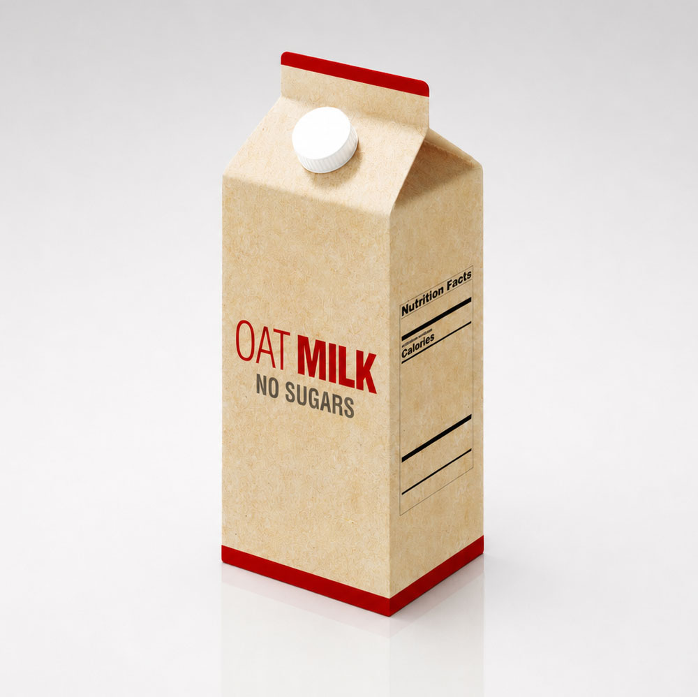 Milk made from oats and water