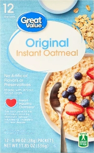 Great Value Orignal Instant Oatmeal Packets
