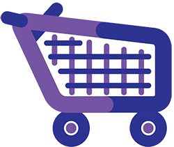 Shopping Cart purple