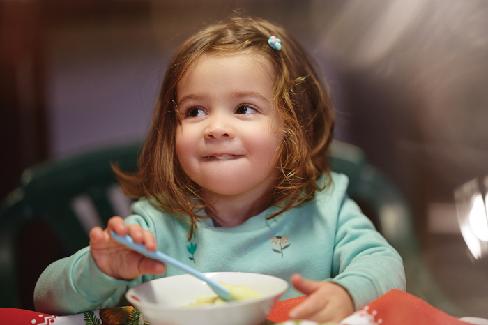 Toddler Girl Eating