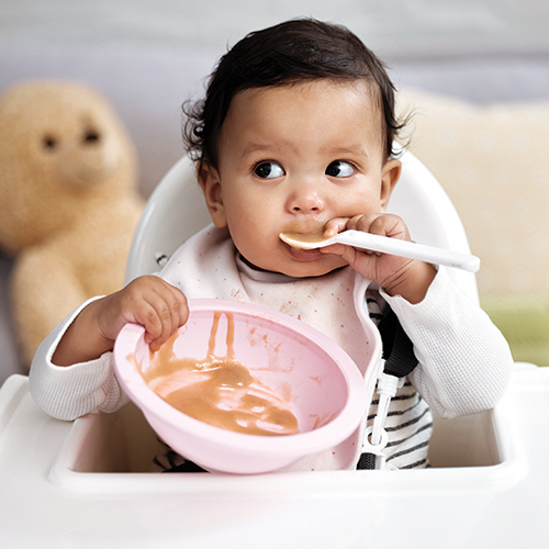 Toddler self feeding bowl
