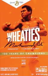 Wheaties whole wheat flakes cereal box